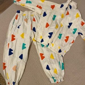 Bobo Choses Windbreaker Set Multi Colored Geometric Print Kids 4-5